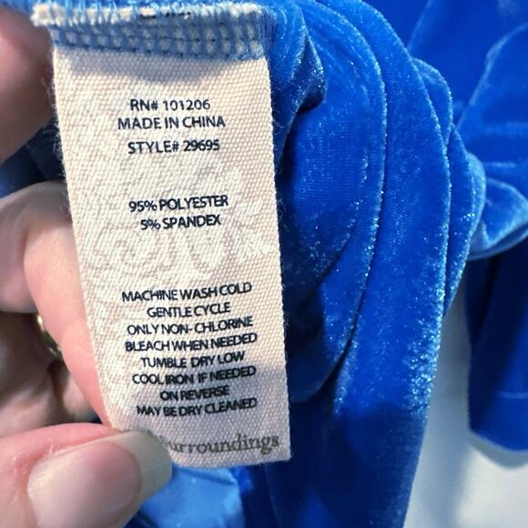 Soft Surroundings Velvet Boyfriend Tunic Top Women's Size Large - Picture 4 of 4